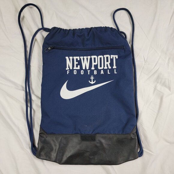 Nike Newport Football Drawstring Backpack Bag Outdoors Lightweight Gym Casual
